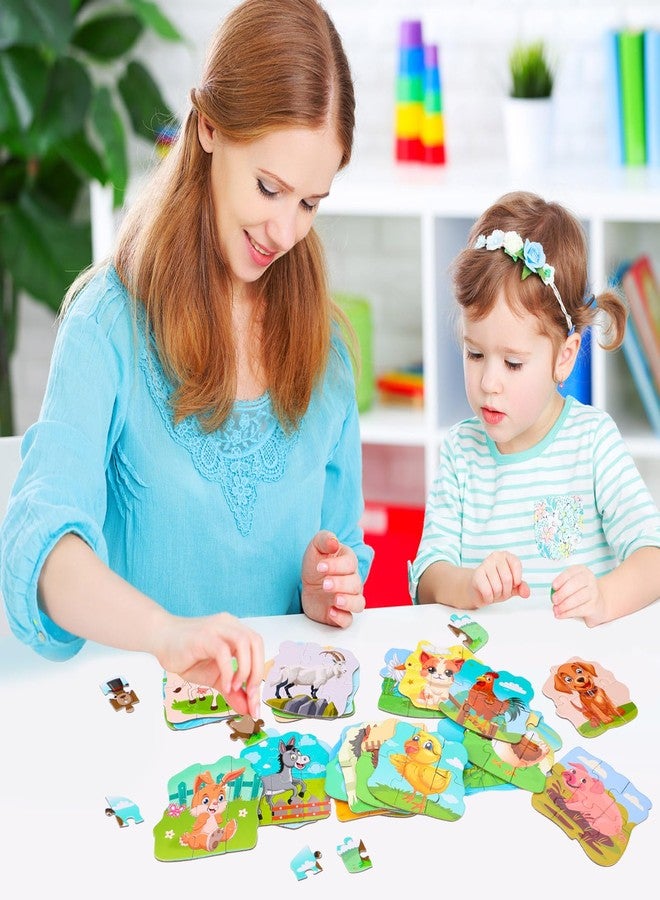 LHSYFBZ 24 Pack Animal Puzzle for Kids, Pig Duck Chicken Puzzle, Animal Jigsaw Puzzles Perfect for Classroom Rewards and Halloween Goodie Bag - Image 5